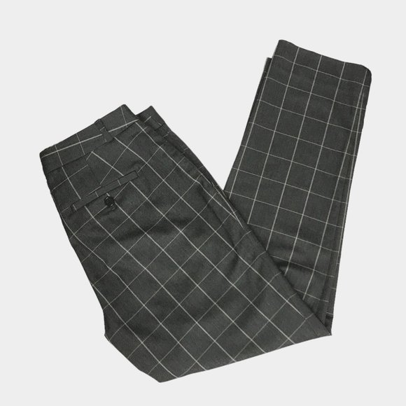 Banana Republic Gray Trousers with Geometric Pattern - Picture 1 of 5